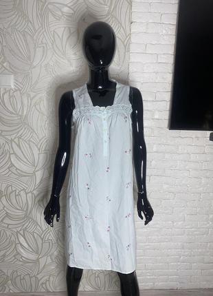 Ночная рубашка с вышивкой ночника marks & spencer, l-xl