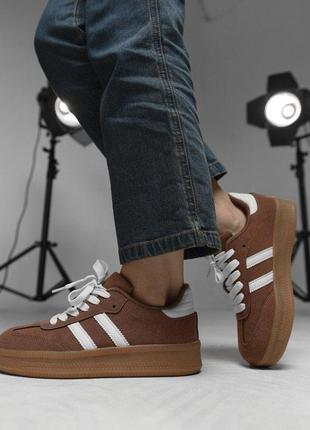 Женские кроссовки samba light brown нп4938