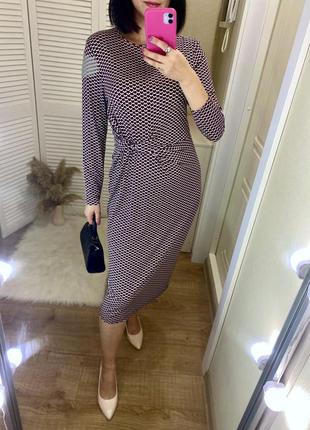Сукня міді в принт m&s, uk 12