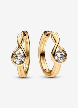 Серебряные серьги pandora shine