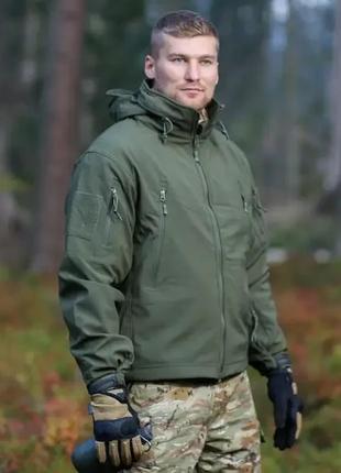 Куртка softshell  helikon-tex gunfighter sharkskin l olive олива