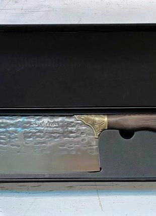 Кухонный нож - топорик для мяса sonmelony 35см3 фото