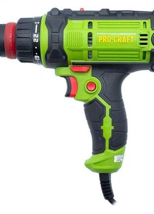 Шуруповерт мережевий procraft (pb1150dfr) патрон 2-х швидкісний