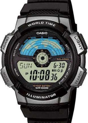 Часы casio ae-1100w-1avef. серый