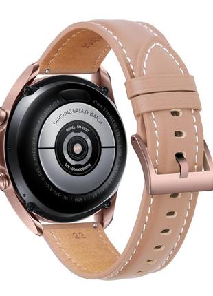 Кожаный ремешок premium для samsung galaxy watch 6 classic 47mm бежевый 20мм