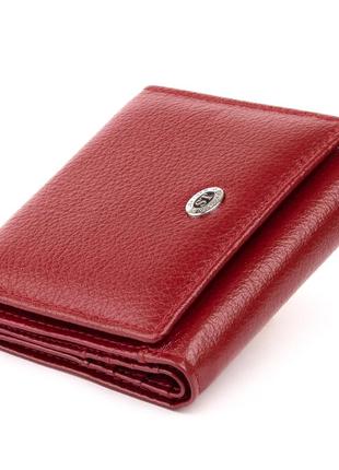 Компактный кошелек женский st leather 19257 бордовый