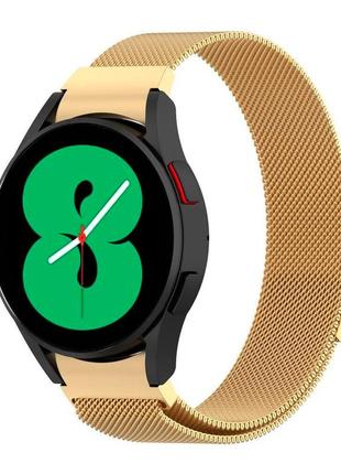 Металевий ремінець watchbands milanese loop s для samsung galaxy watch 4 44 мм gold