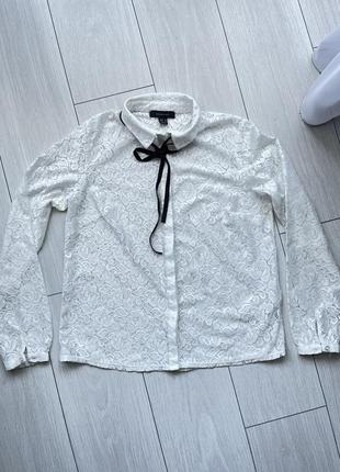 Блуза рубашка кружевная2 фото