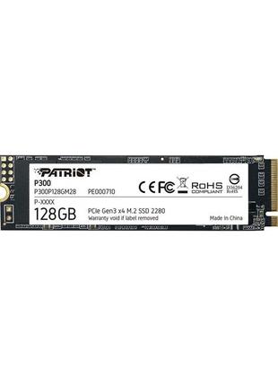 Твердотільний накопичувач ssd patriot p300 128gb m.2 2280 pci express 3.0 x4 3d tlc nand p300p128gm28