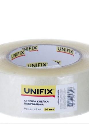 Скотч паковання 45 мм 500 мм 50 мм unifix прозорій