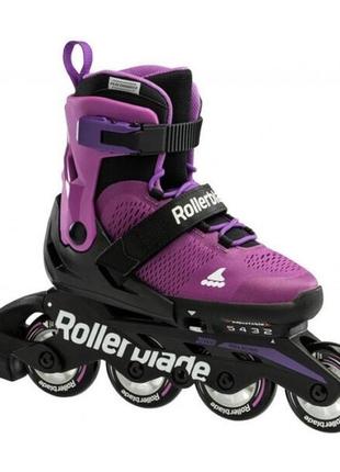 Ролики дитячі rollerblade microblade black purple 2022 чорно-фіолетовий, 36,5-40,5