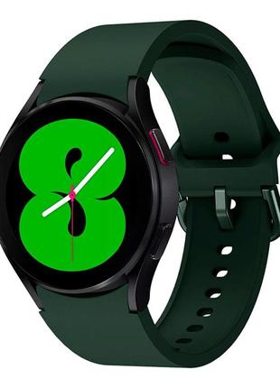 Силіконовий ремінець galaxy color для samsung galaxy watch 6 44mm темно-зелений 20мм