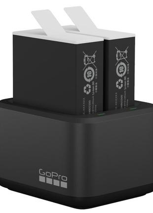 Зарядное устройство и два аккумулятора enduro gopro 11/10/9 black addbd-211-eu - топ!