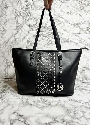 Сумка шоппер вместительная кожаная кожа софьяно michael kors оригинал новая абсолютно