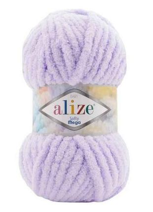 Пряжа softy mega 146 5шт/уп бузковий 100% мікрополіестер 100г 70м тм alize