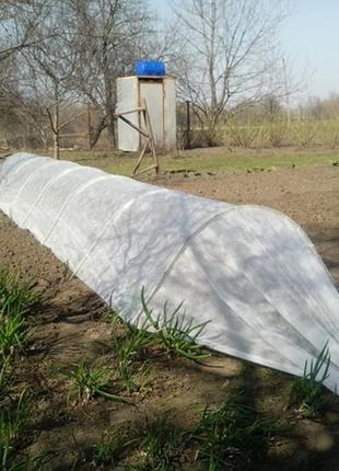 Парник алюмінієвий з агроволокна для рослин 4м 50г/м3 фото