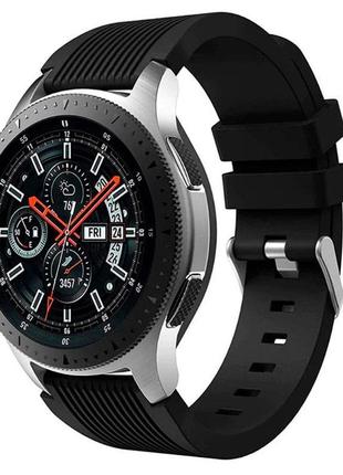 Силиконовый ремешок watchbands galaxy для samsung gear s3 frontier / samsung gear s3 classic чёрный