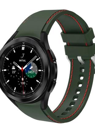 Силіконовий ремінець galaxy rline для samsung galaxy watch5 40mm зелено-червоний 20мм