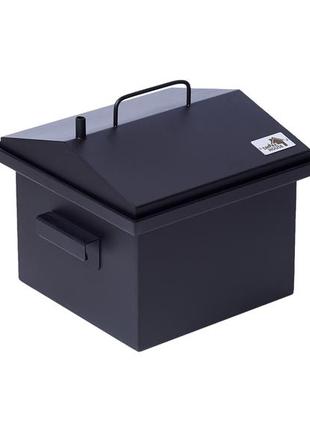 Коптильня горячего копчения из углеродистого металла smokehouse s thermo для копчения