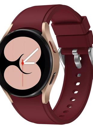 Силиконовый ремешок classic для samsung galaxy watch 6 40mm темно-красный 20мм