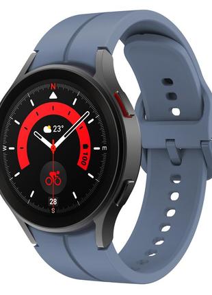 Силиконовый ремешок five classic для samsung galaxy watch 6 classic 43mm светло-синий 20мм