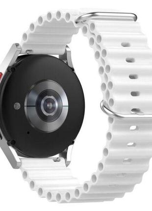 Силиконовый ремешок hump для samsung galaxy watch 4 classic 42mm / samsung galaxy watch 4 classic 46mm белый
