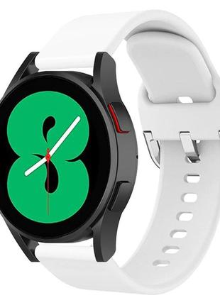 Силиконовый ремешок normal для samsung galaxy watch 6 classic 43mm белый2 фото