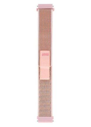 Нейлоновий ремінець cloth для samsung galaxy watch 4 40mm / samsung galaxy watch 4 44mm рожевий 20мм2 фото