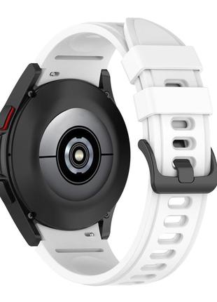Силіконовий ремінець riccoone для samsung galaxy watch 4 40mm / samsung galaxy watch 4 44mm білий