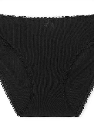Трусики бікіні victorias secret розмір s з еластичної бавовни з мереживною обробкою вікторія сікретс