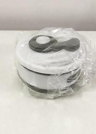 Кружка туристическая (складная/силиконовая), походная кружка силиконовая складная. цвет: серый