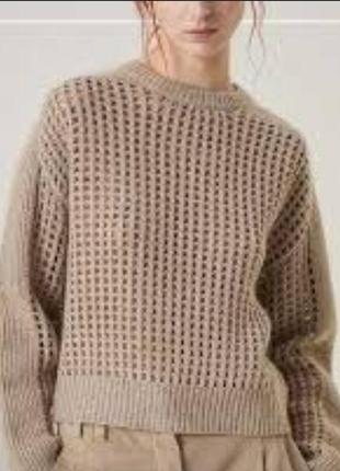 Вязаный свитер кофта очень красиво блестит7 фото