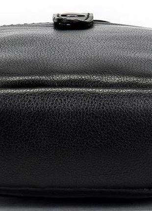 Черная компактная сумки из натуральной кожи vintage 148115 фото