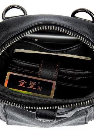 Черная компактная сумки из натуральной кожи vintage 148117 фото