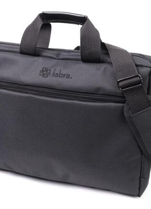 Ділова сумка fabra 22585, чорний з якісного поліестеру практична
