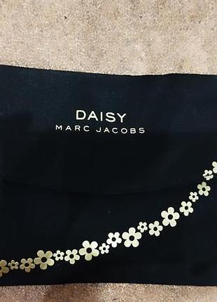 Marc jacobs daisy black pouch clutch bag кошелек золотые цветы