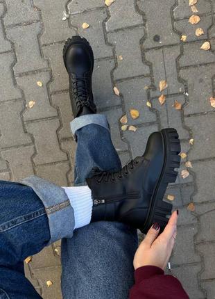 Женские зимние кожаные ботинки челси6 фото