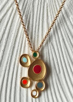 Колье из коллекции drop oil - кулон+ цепочка pvd 18 k