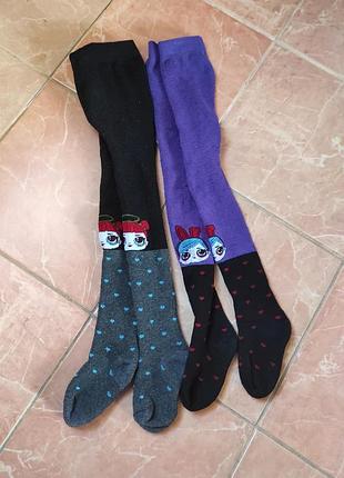Лот колготы махровые теплые lol