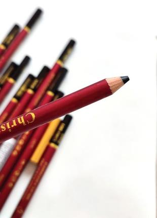 18 см олівець універсальний для очей контуру губ  чорний помада готика макіяж великий довгий christian black waterproof каял4 фото