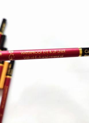 18 см олівець універсальний для очей контуру губ  чорний помада готика макіяж великий довгий christian black waterproof каял8 фото