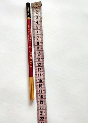 18 см олівець універсальний для очей контуру губ  чорний помада готика макіяж великий довгий christian black waterproof каял5 фото