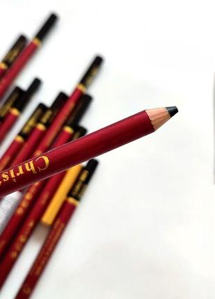 18 см олівець універсальний для очей контуру губ  чорний помада готика макіяж великий довгий christian black waterproof каял9 фото