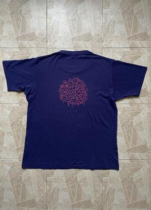 Футболка y2k uniqlo rare japanese brand custom back purple logo tee