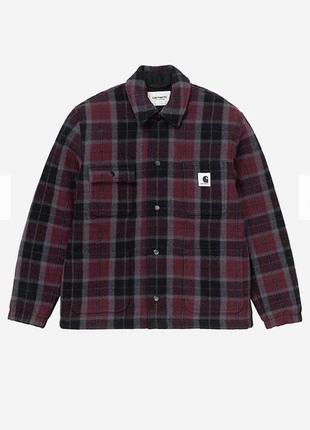 Вовняна куртка carhartt wip/тепла рубашка в клітинку