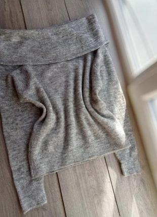 Вовняний светр/кофта відкриті плечі