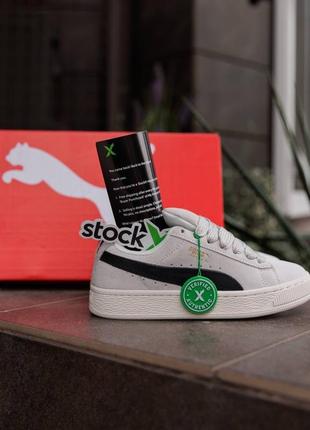 Puma suede xl grey black3 фото