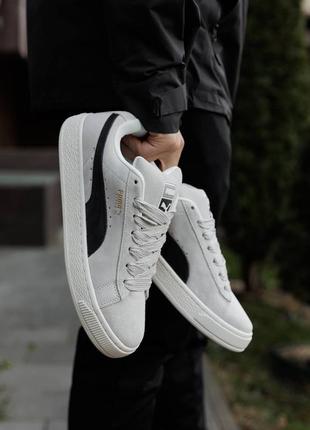 Puma suede xl grey black2 фото