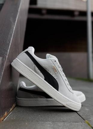 Puma suede xl grey black4 фото