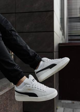 Puma suede xl grey black6 фото